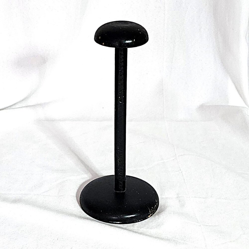 Vintage wood hat or wig display stand